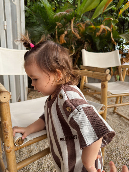Chestnut Knit Romper